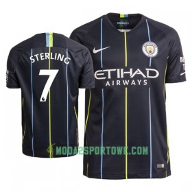 Koszulka Manchester City Sterling 7 Wyjazdowe Stroje Piłkarskie 2018-2019 Krótki Rękaw